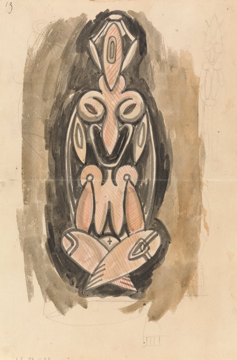 Studie for en skulptursøyle av Henri Gaudier Brzeska