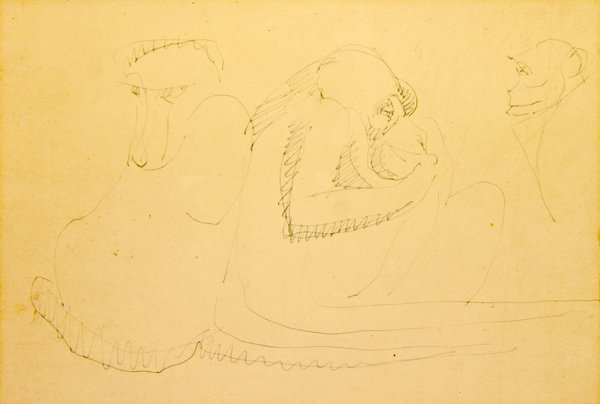 Tre aper av Henri Gaudier Brzeska