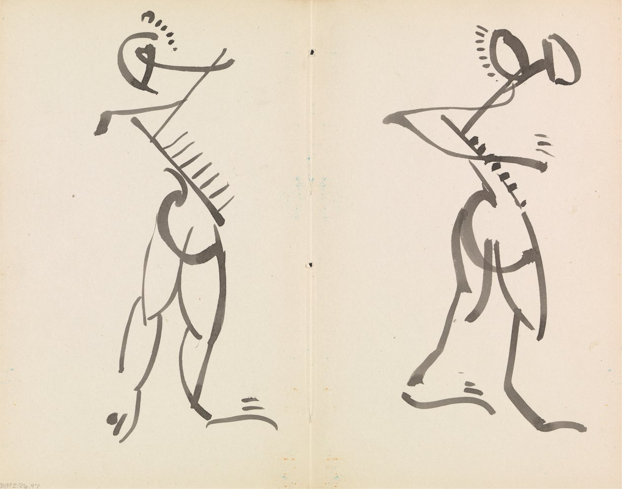 To dansende figurer av Henri Gaudier Brzeska