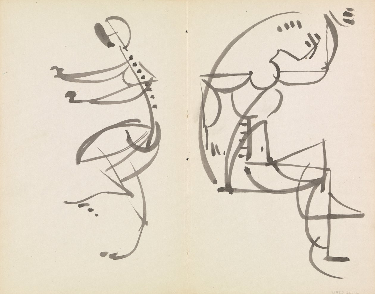 To figurstudier av Henri Gaudier Brzeska