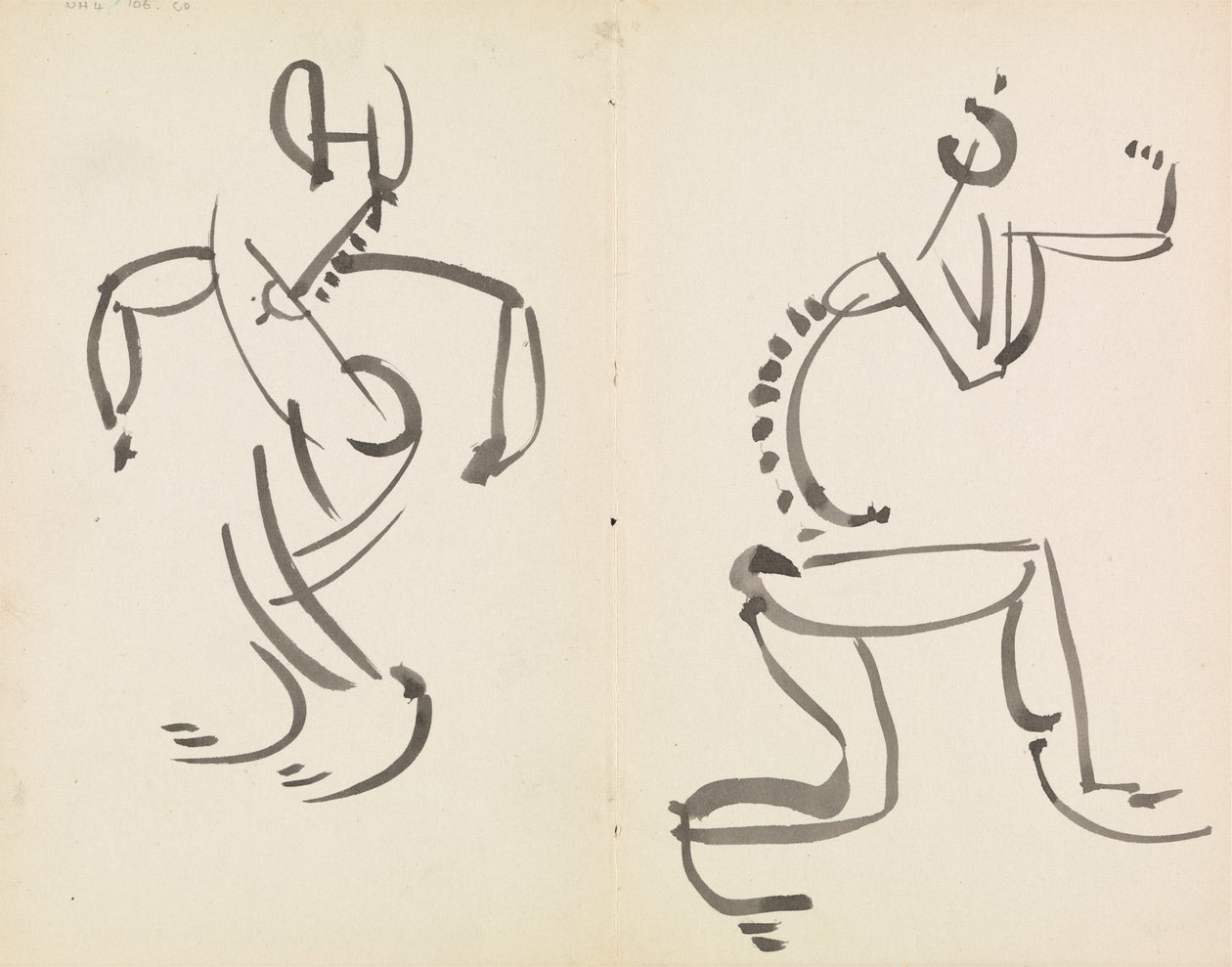 To figurstudier av Henri Gaudier Brzeska