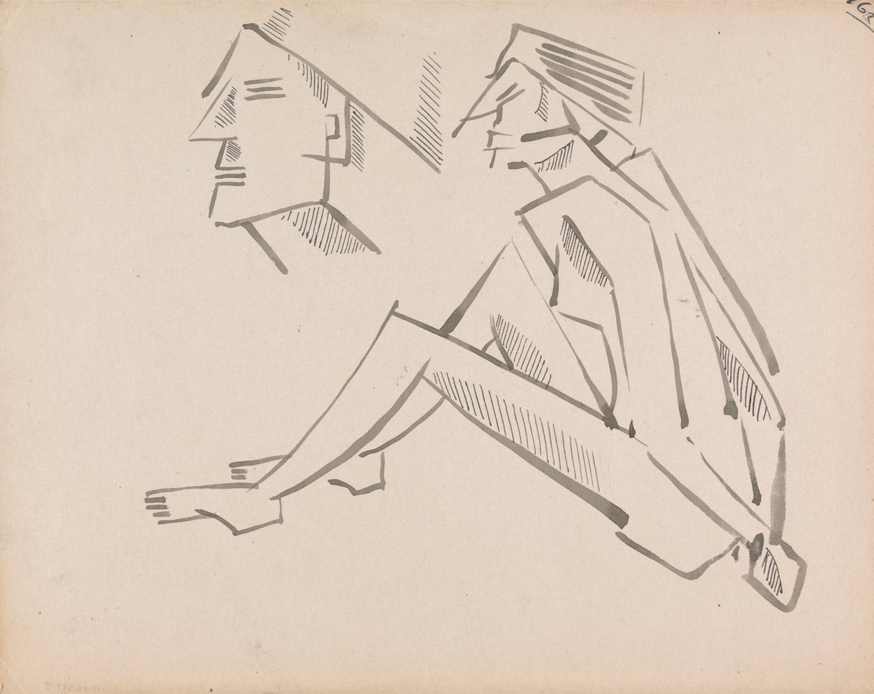 To figurstudier av Henri Gaudier Brzeska