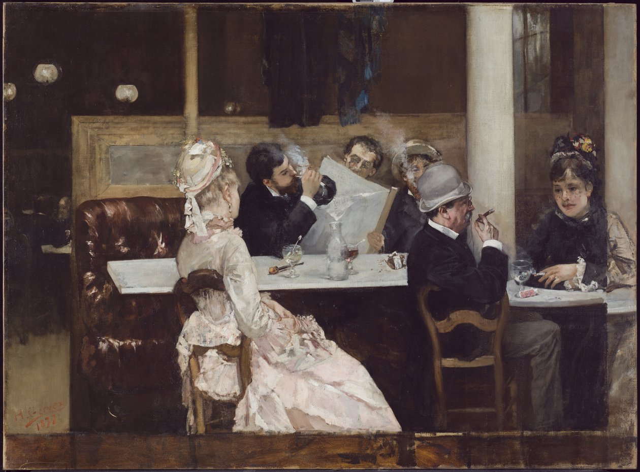 Kaféscene i Paris, 1877 av Henri Gervex