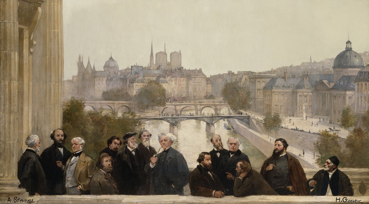 Århundrets panorama: Dupré, Rousseau, Isabey, Millet, Couture, Daubigny, Diaz..., 1889. av Henri Gervex