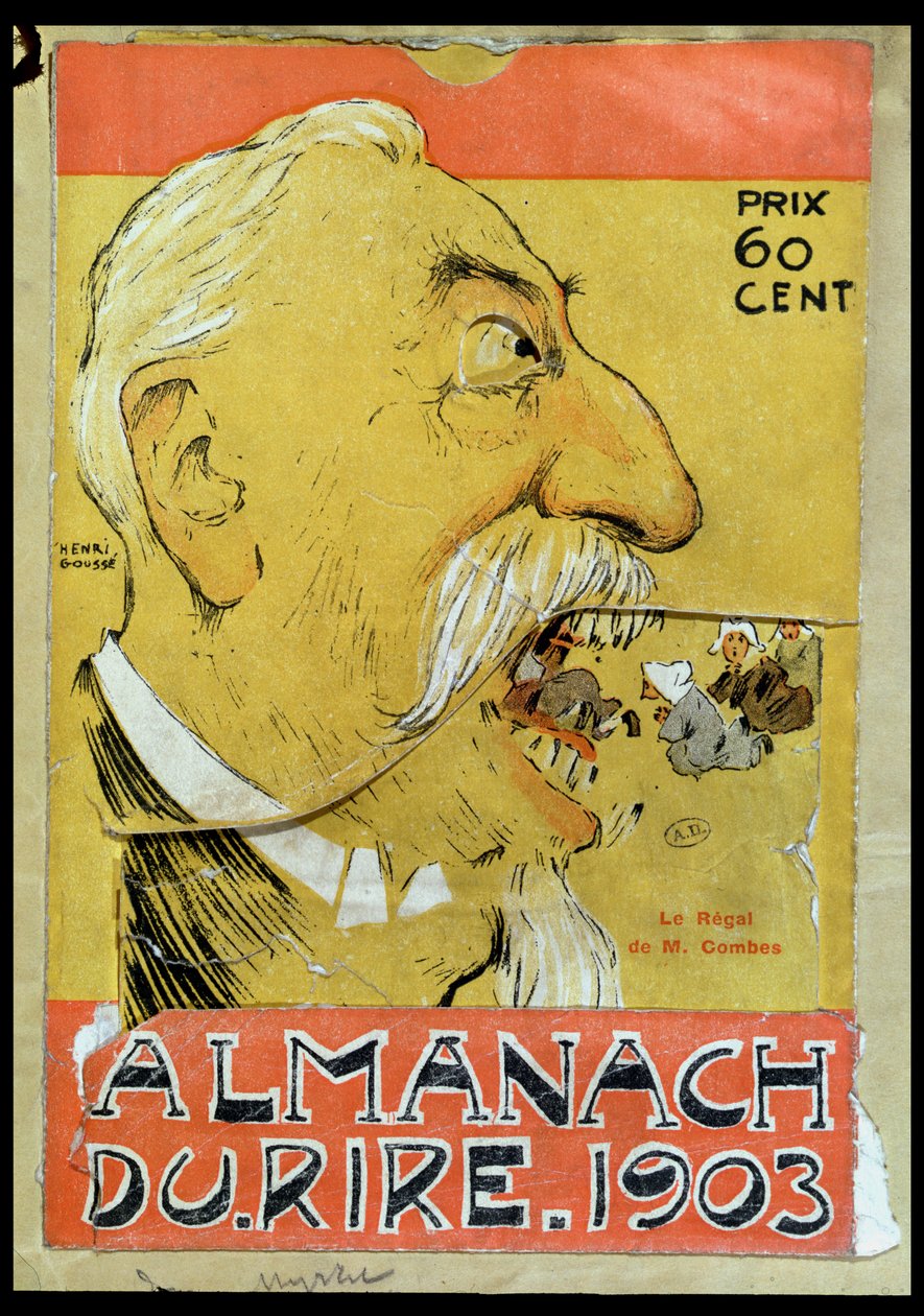 Karikatur av Justin-Louis-Emile Combes (1835-1921) som spiser prestene, cover av 