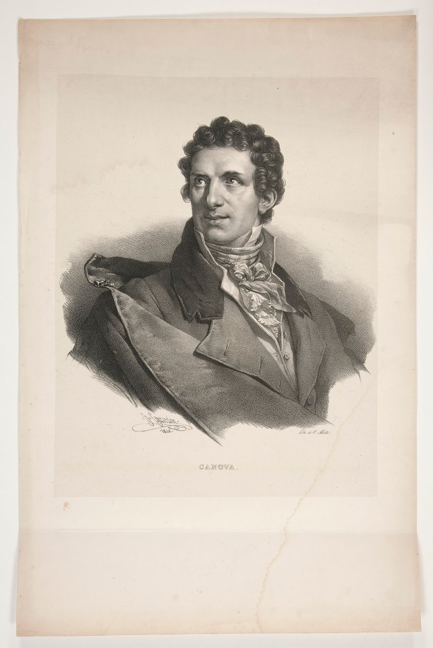 Portrett av Antonio Canova av Henri Grevedon