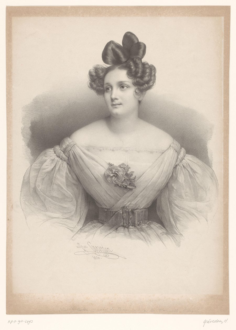Det er et portrett av Madame Nolte av Henri Grevedon
