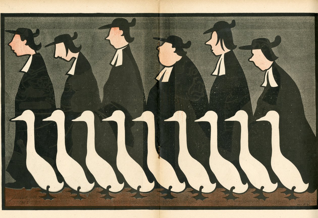 Smørfatet, nummer 59, satirisk i farger av Henri Gustave Jossot