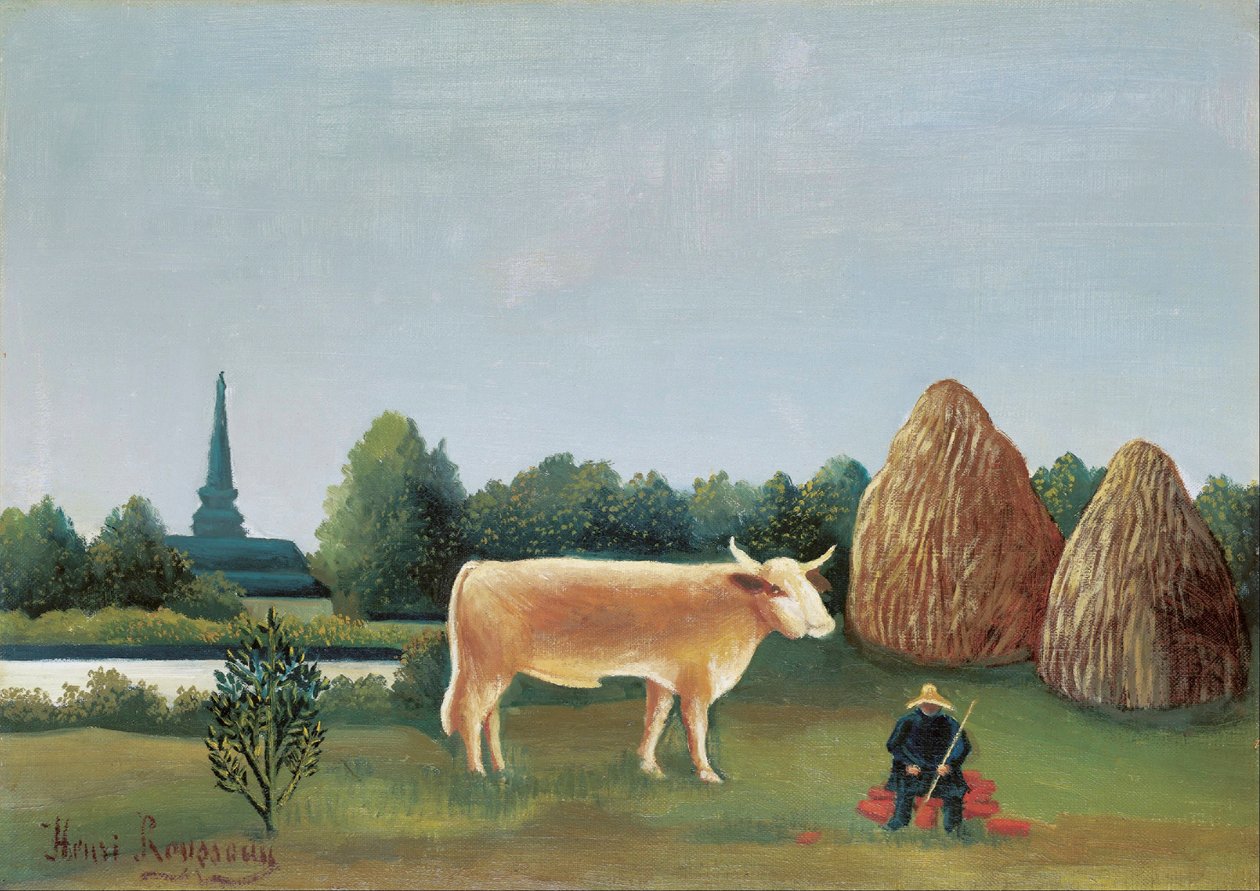 Scene i Bagneux i utkanten av Paris av Henri Rousseau dit le Douanier Rousseau (1844-1910) av Henri J.F. Rousseau