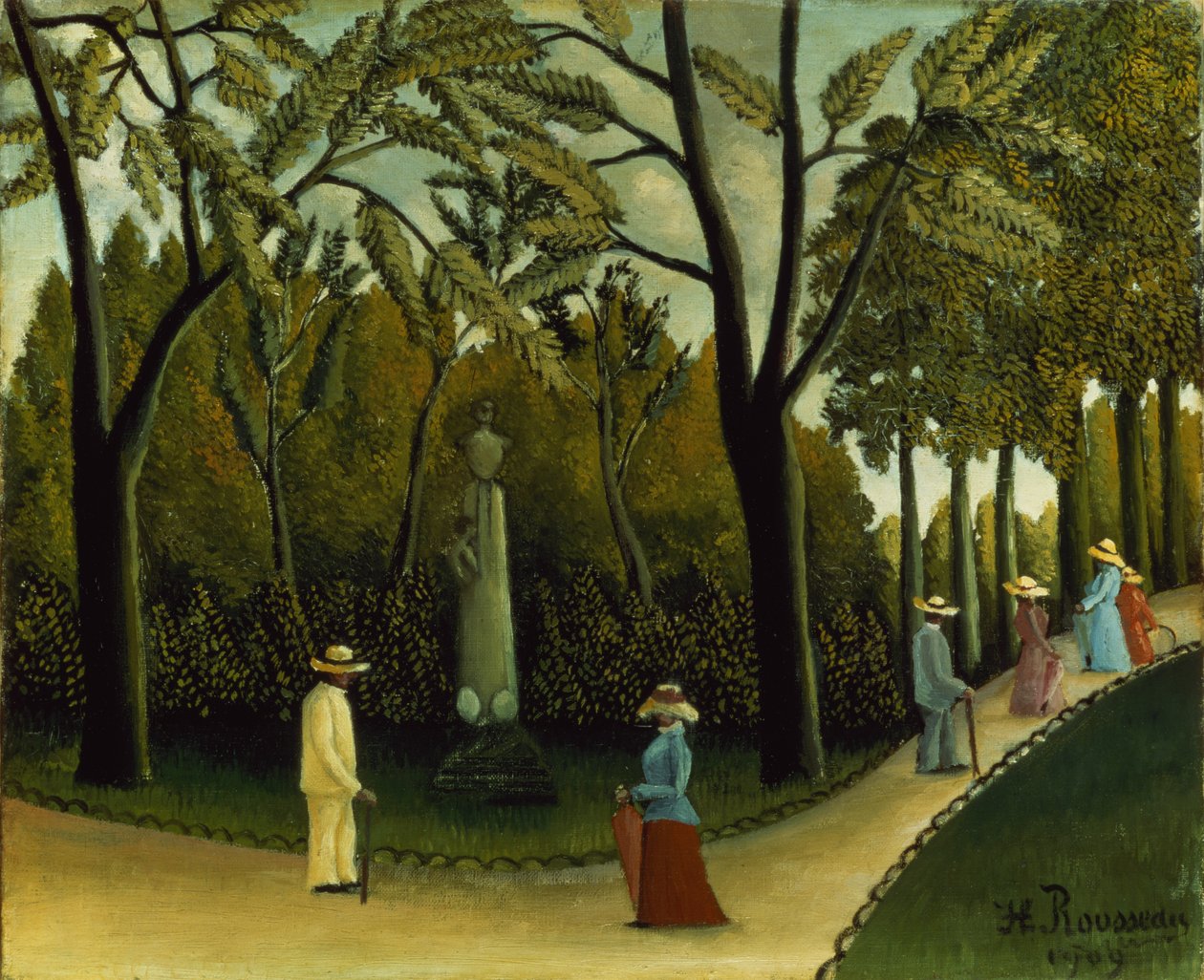 Monumentet til Chopin i Luxembourghagen av Henri J.F. Rousseau