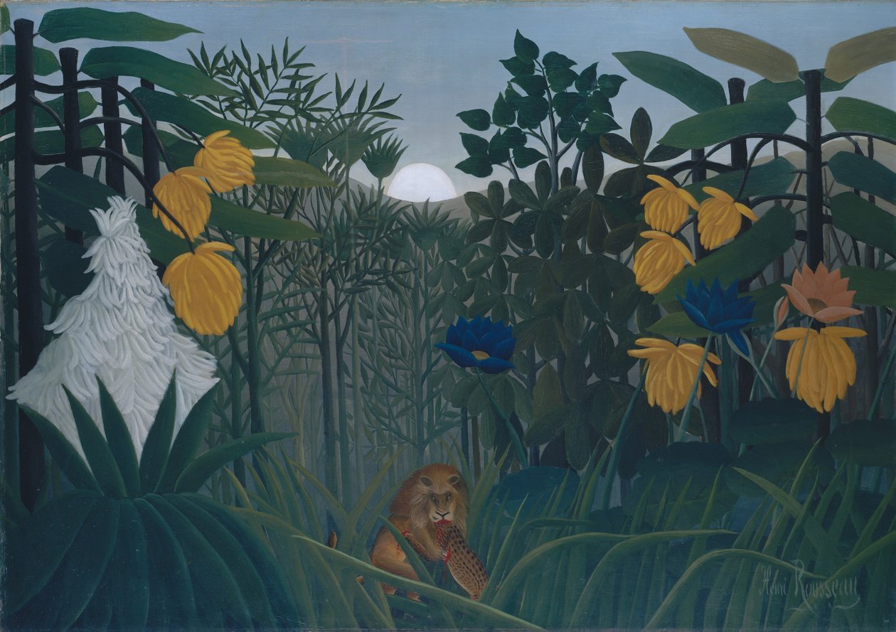 The Repast of the Lion, ca. 1907 (olje på lerret) av Henri J.F. Rousseau
