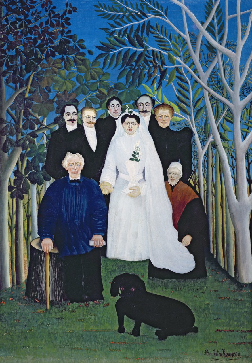Bryllupsfesten, ca. 1905 (olje på lerret) av Henri J.F. Rousseau