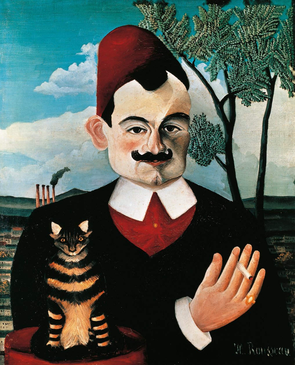 Portrett av Pierre Loti, pseudonym til Louis Marie Julien Viaud, fransk forfatter av Henri J.F. Rousseau