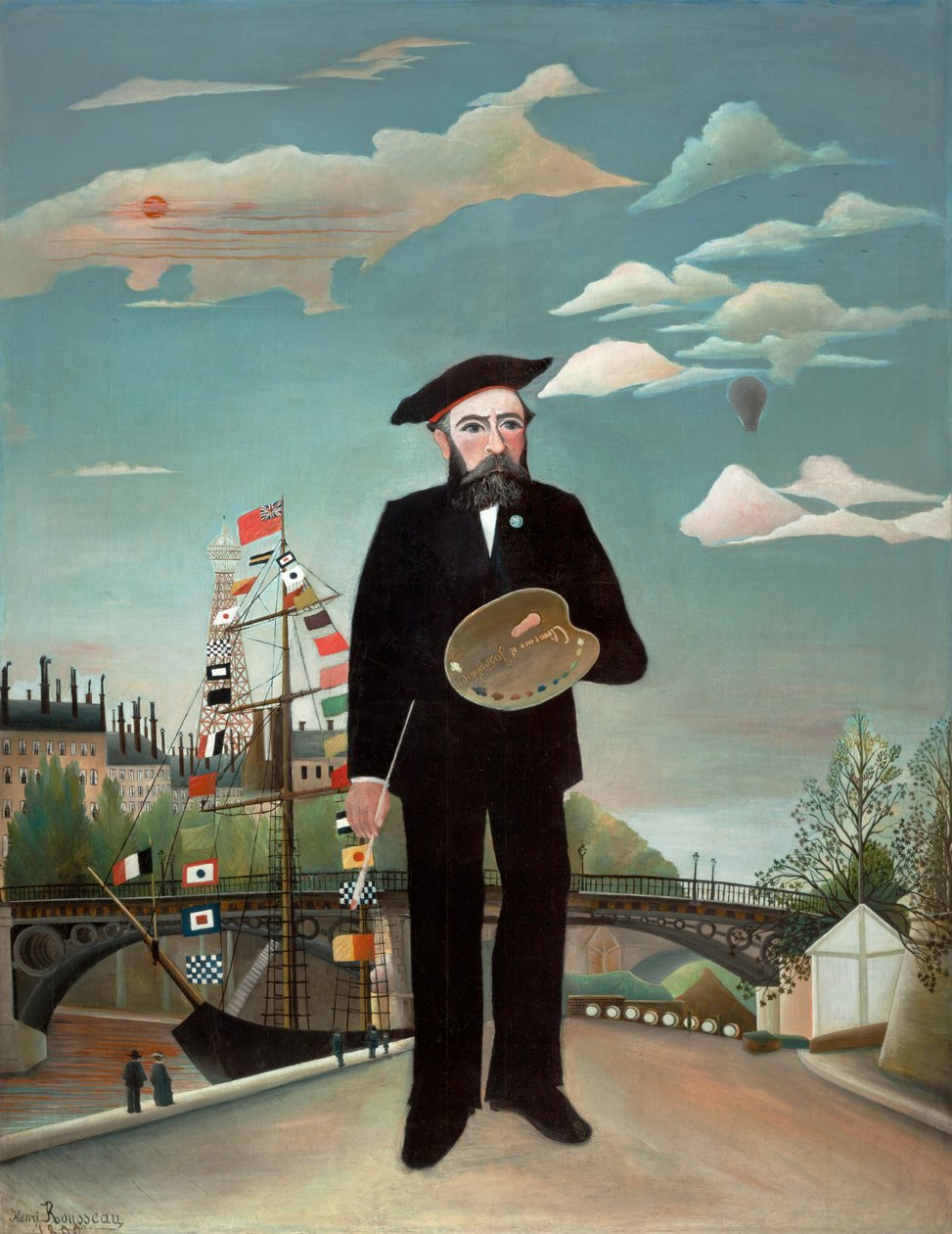 Meg selv: Portrett-Landskap, 1890 av Henri J.F. 1844 1910 Rousseau