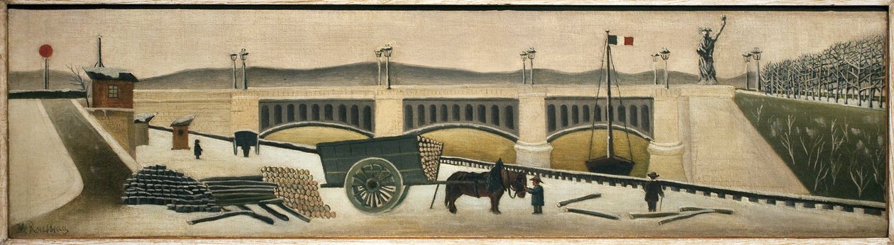 Grenellebroen. Maleri av Henri Rousseau av Henri J.F. Rousseau
