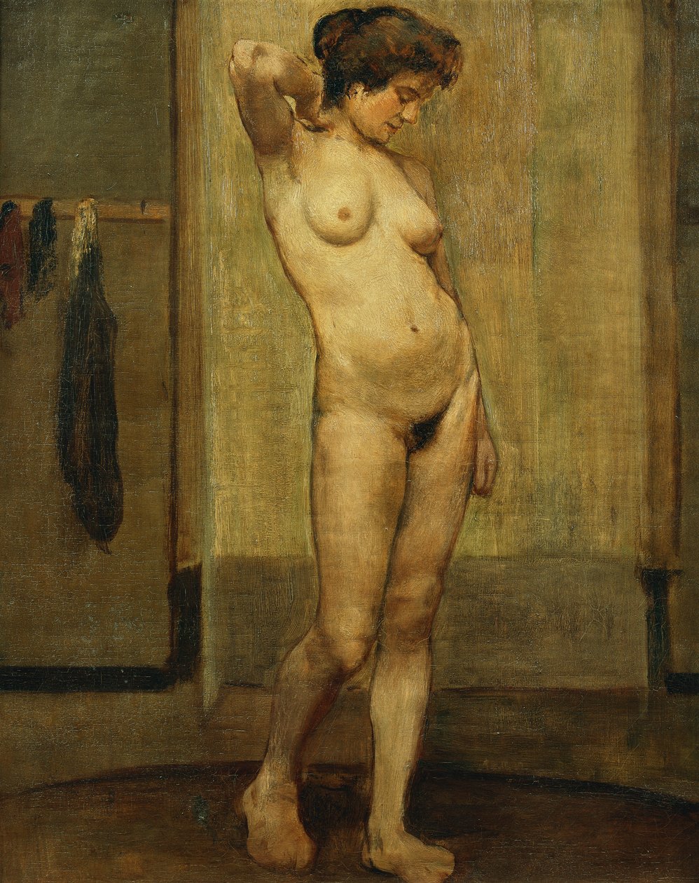 Stående naken; Nu Debout, av Henri Jacques Edouard Evenepoel