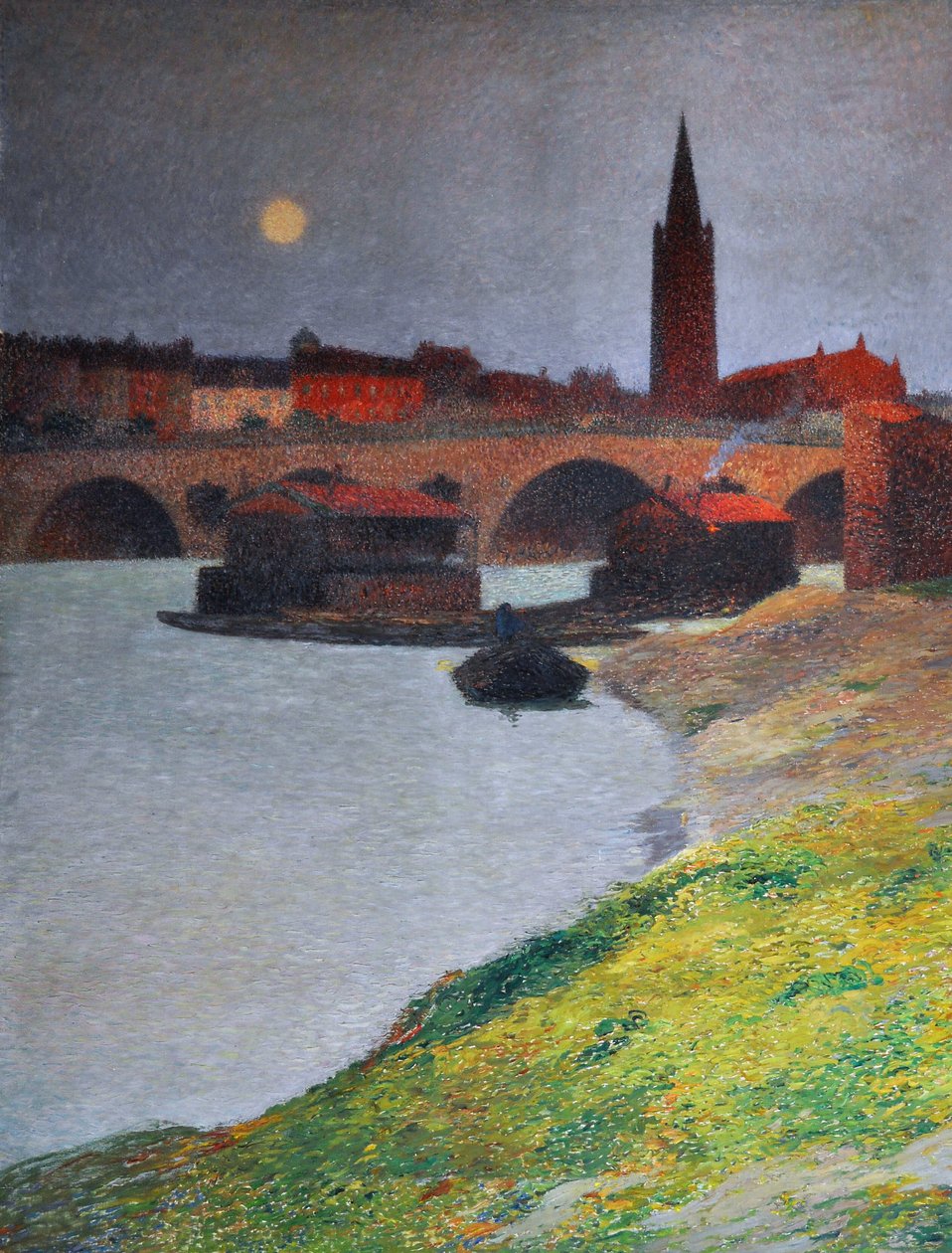 Utsikt over Toulouse, ca. 1900 (freske) av Henri Jean Guillaume Martin