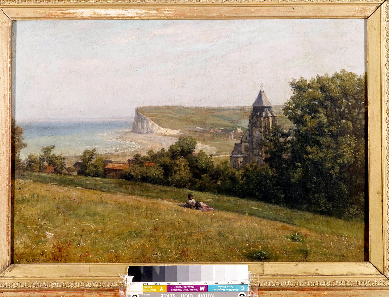 Utsikt tatt fra treporten Maleri av Constant Dutilleux (1807-1865). 1865. Dim. 0,38 x 0,55 m. Douai, Museum of the Chartreuse av Henri Joseph Constant Dutilleux