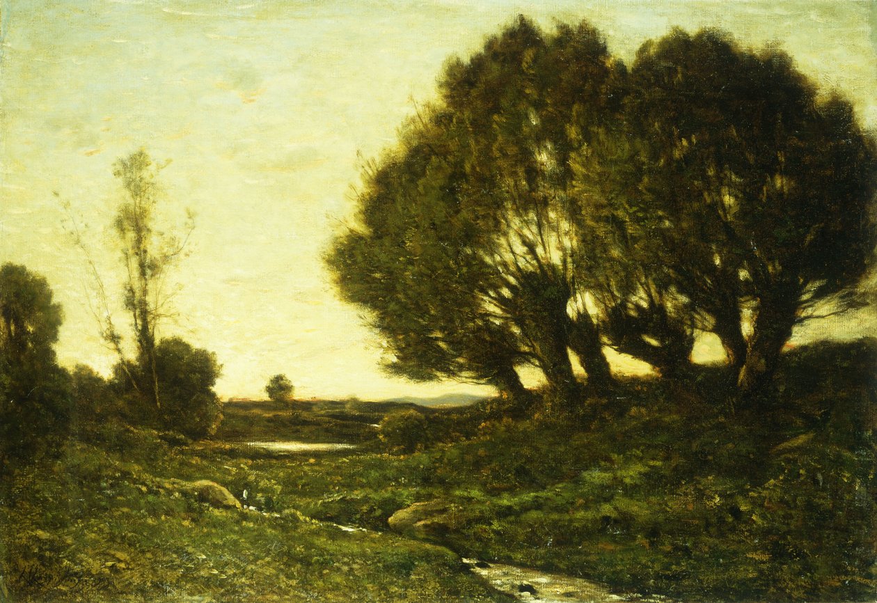 Et skogslandskap med en bekk, 1903 av Henri Joseph Harpignies