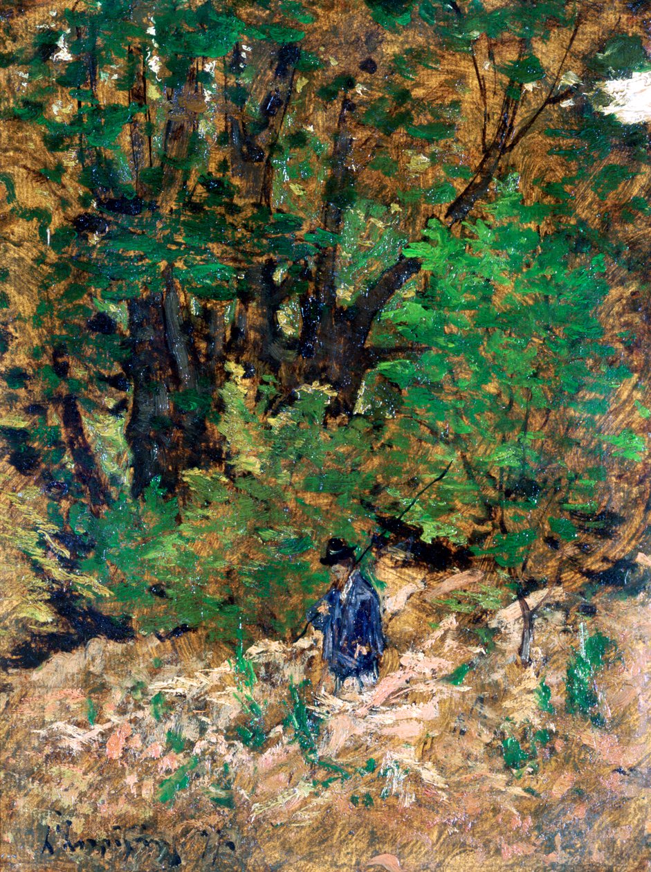 Hjemme i skogen, c1880 av Henri Joseph Harpignies
