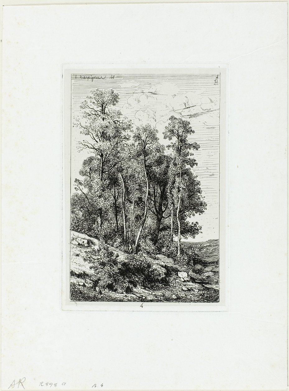 Bjørker og eik av Henri Joseph Harpignies