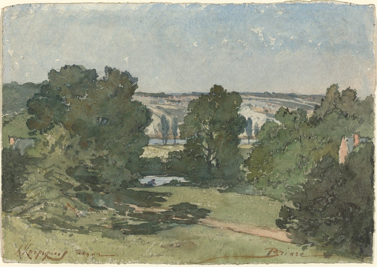 Briare av Henri Joseph Harpignies