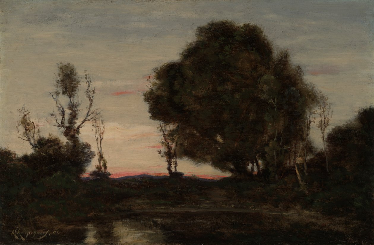 Landskap i skumringen av Henri Joseph Harpignies