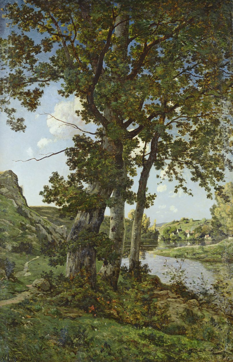 The Oaks of Chateau-Renard, 1875 av Henri Joseph Harpignies