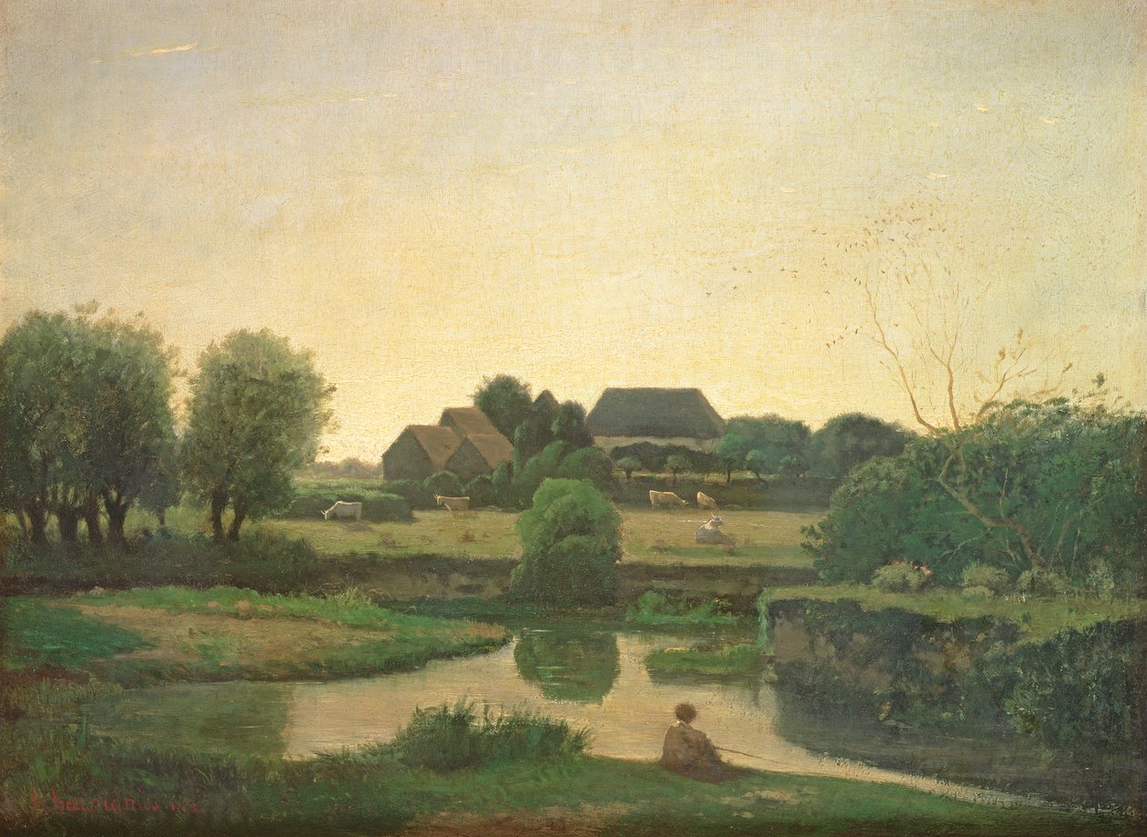 Dammen, 1853 av Henri Joseph Harpignies