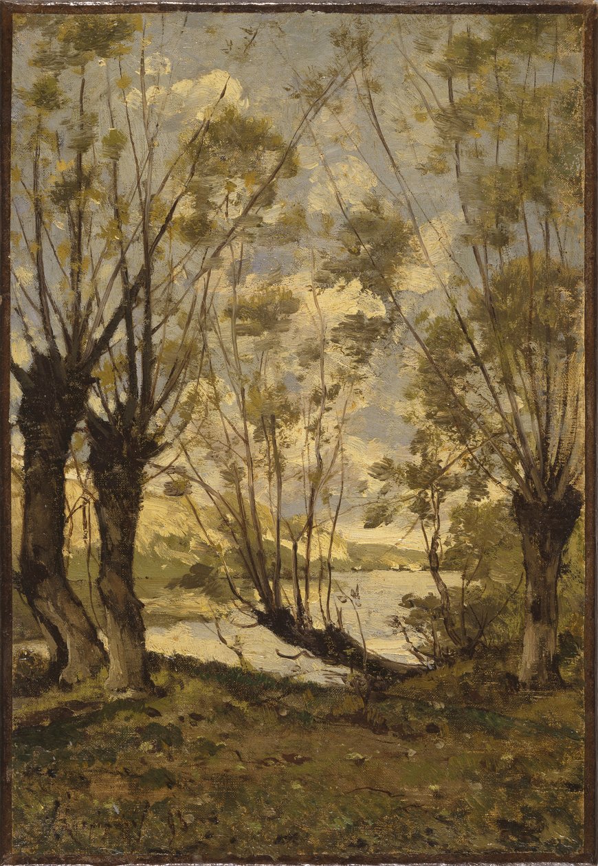 Willows on the Banks of the Loire, 1893 av Henri Joseph Harpignies