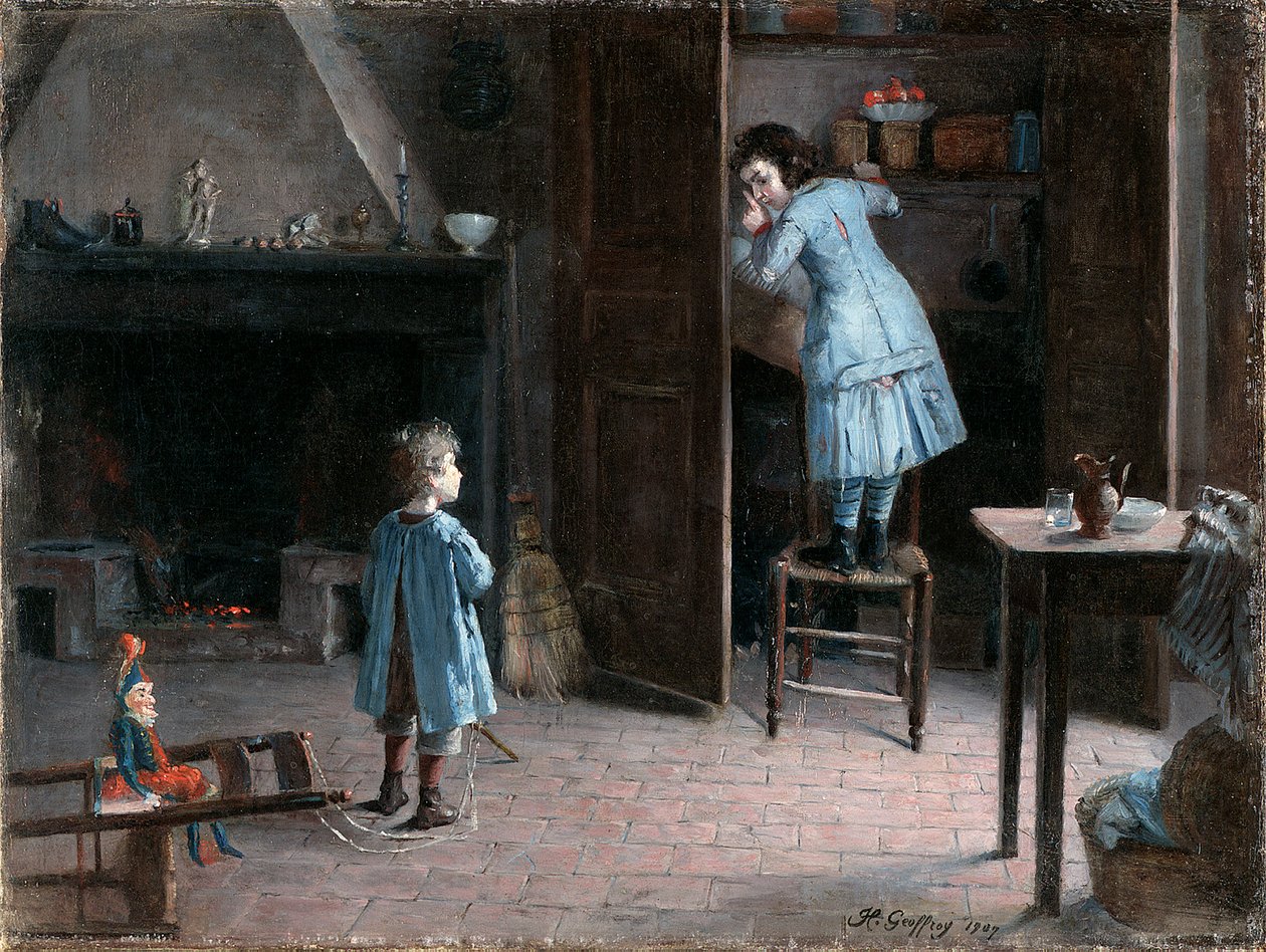 Barn i et interiør, 1907 av Henri Jules Jean Geoffroy