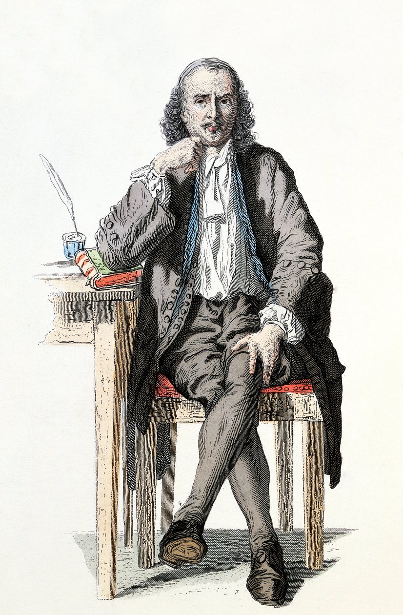 Pierre Corneille (1606-1684) tegner av Geoffroy av Henri Jules Jean Geoffroy