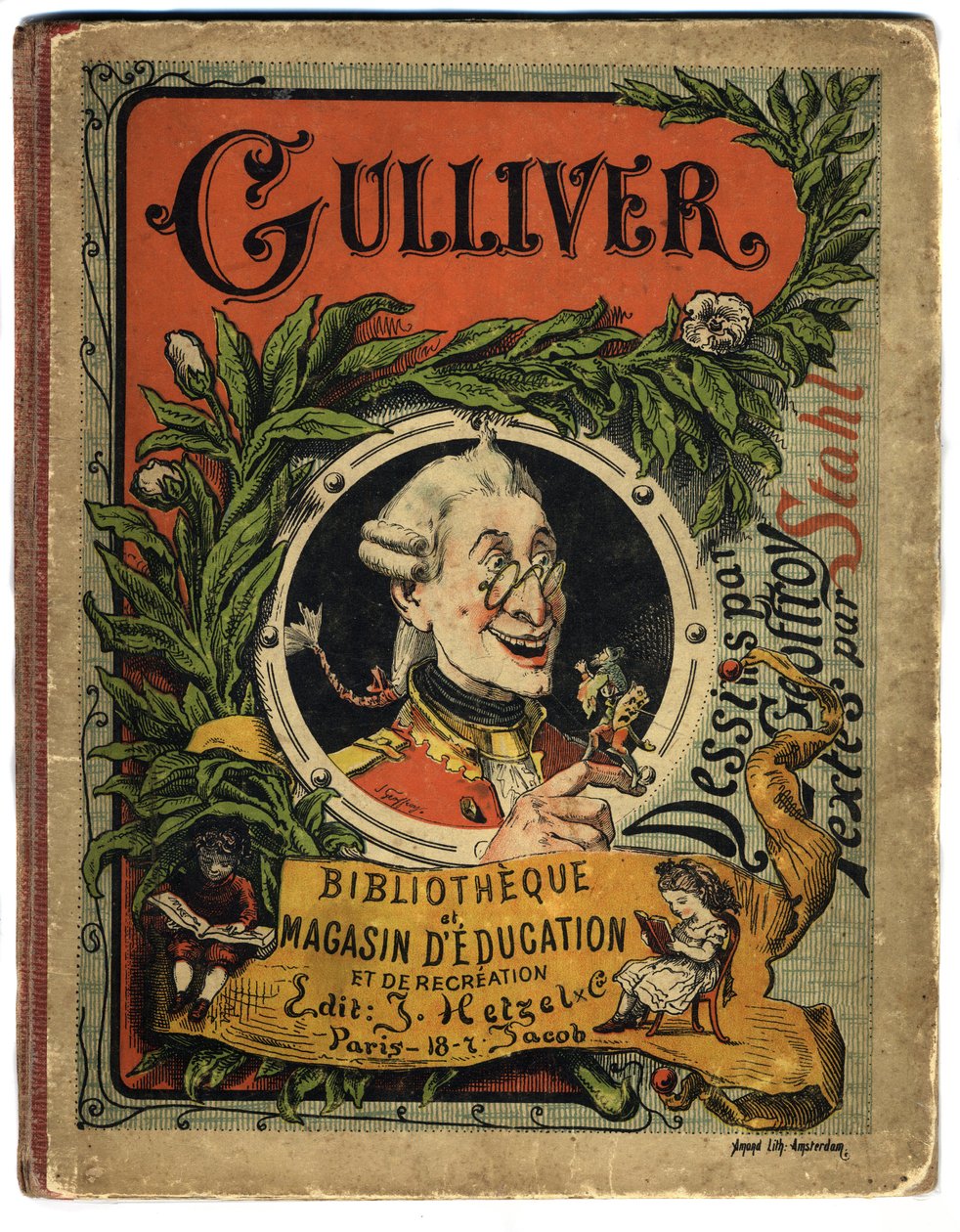 Portrett av Lemuel Gulliver. Omslag til "" Gulliver