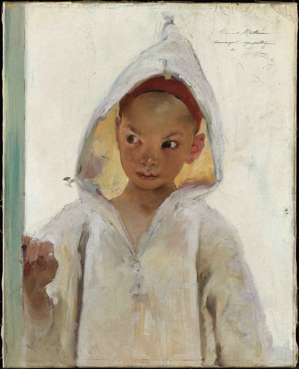Portrett av en ung gutt iført en Burnous av Henri Jules Jean Geoffroy