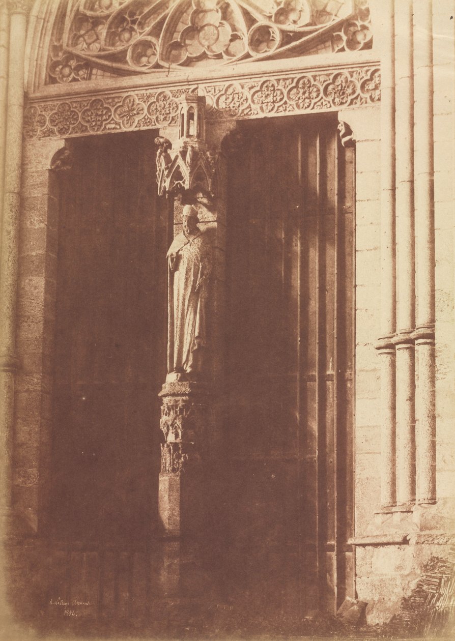 Amiens, nordlige fasade av transeptet, 1852. av Henri Le Secq