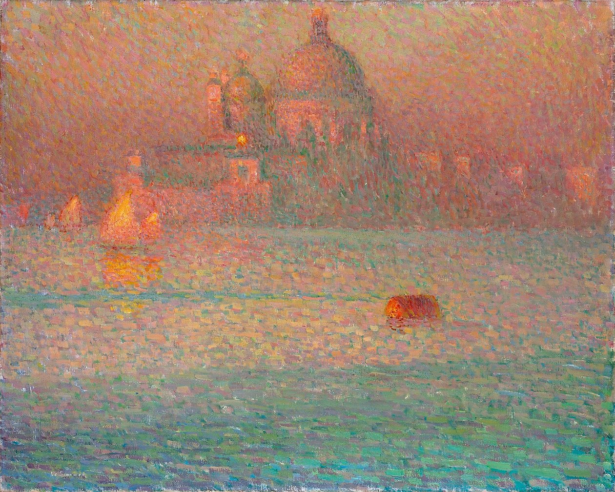 Fyrverkeri. Vintermorgen i Venezia, 1907 av Henri Le Sidaner
