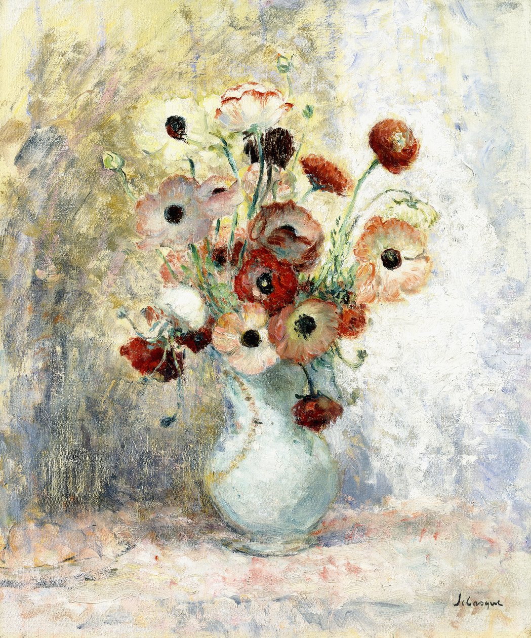 Bukett med anemoner, av Henri Lebasque