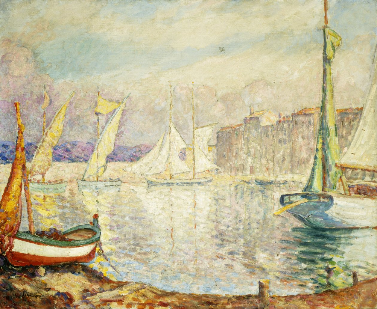 Havnen i Saint Tropez, 1906 av Henri Lebasque