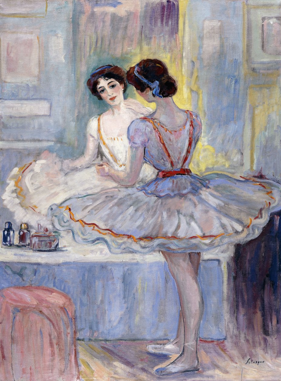 Frøken Zambelli i Haras garderobe; Mademoiselle Zambelli Dance Sa Logay, ೧೯೧೨ av Henri Lebasque