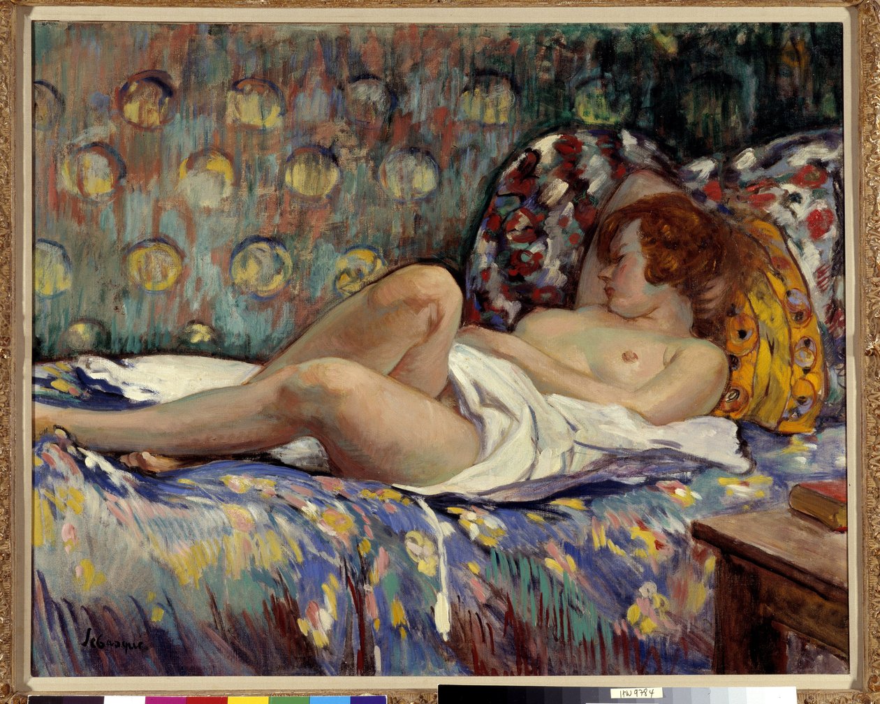 Nu Longe-maleri av Henri Lebasque (1865-1937) Obligatorisk omtale: Collection foundation regards de Provence, marseille av Henri Lebasque