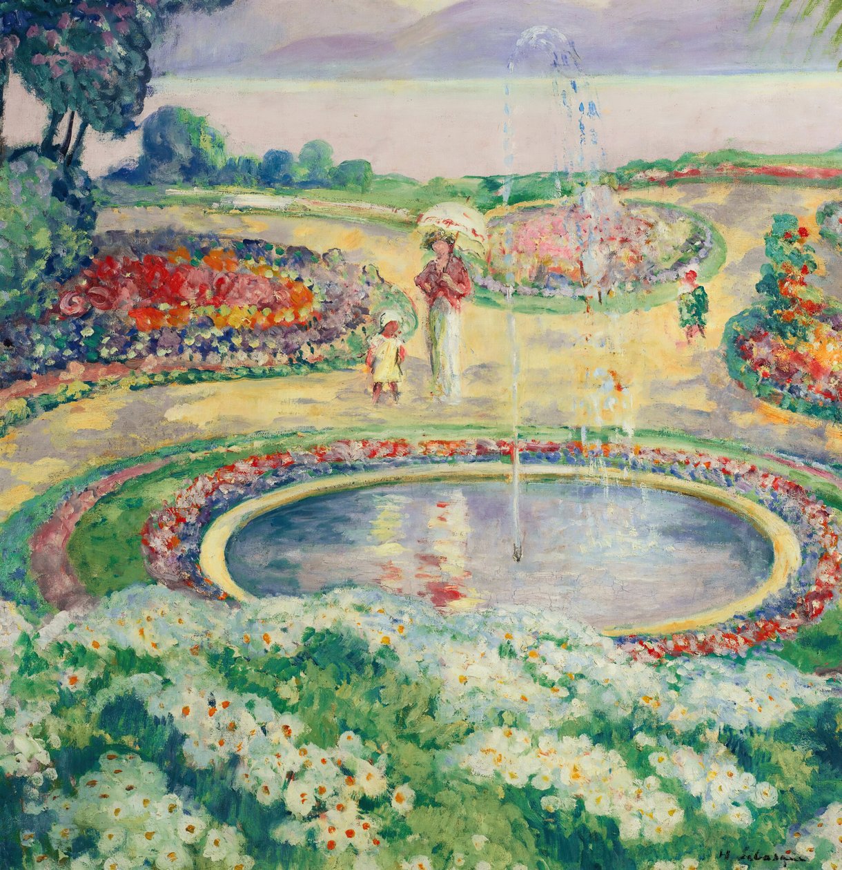 Blomsterhagen. av Henri Lebasque
