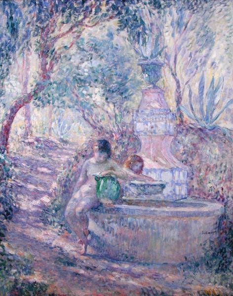 The Fountain at St. Tropez, ca. 1895 (olje på lerret) av Henri Lebasque