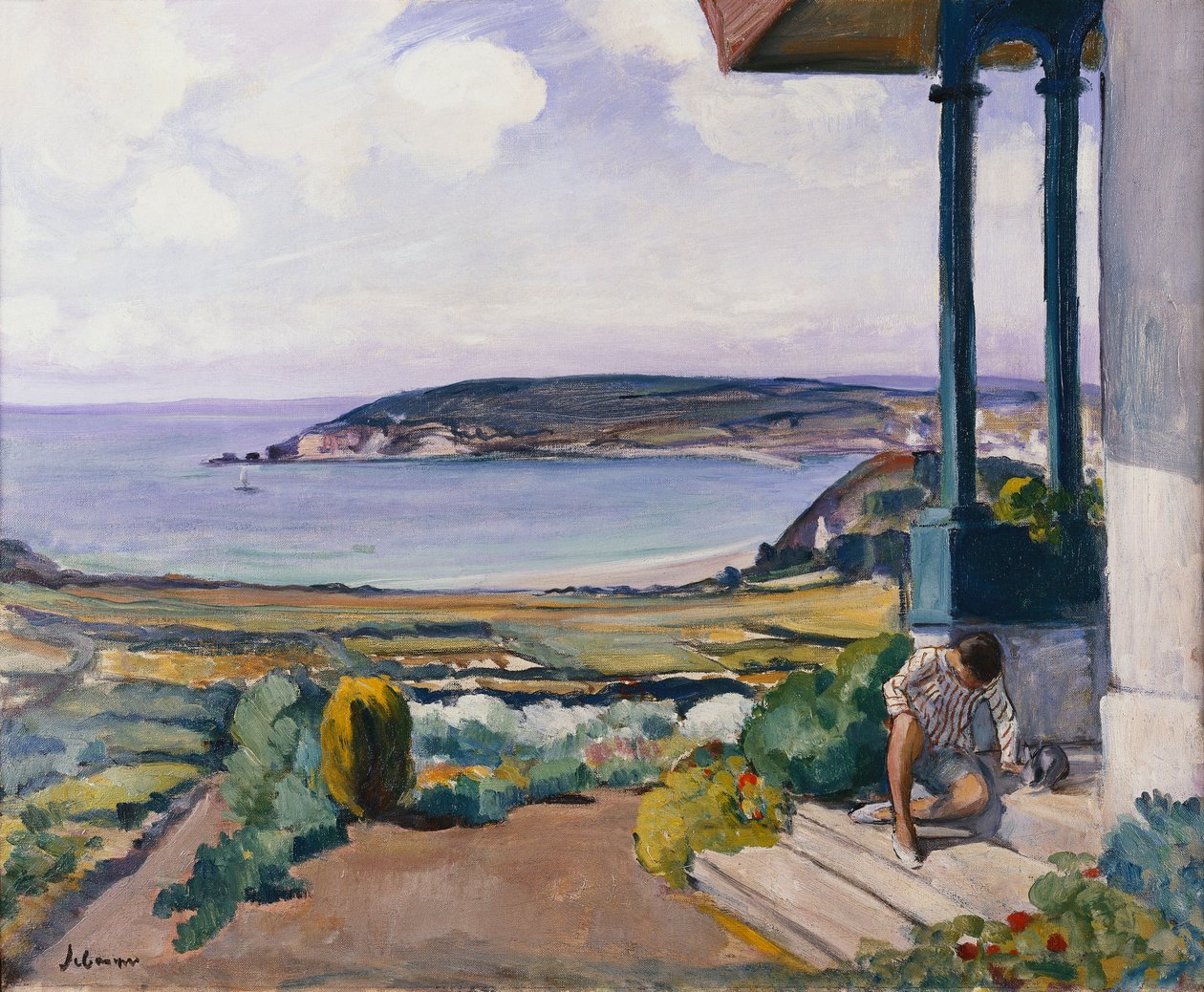 Hagen ved Morgatbukta; The Garden on the Bay at Morgat, 1924 av Henri Lebasque