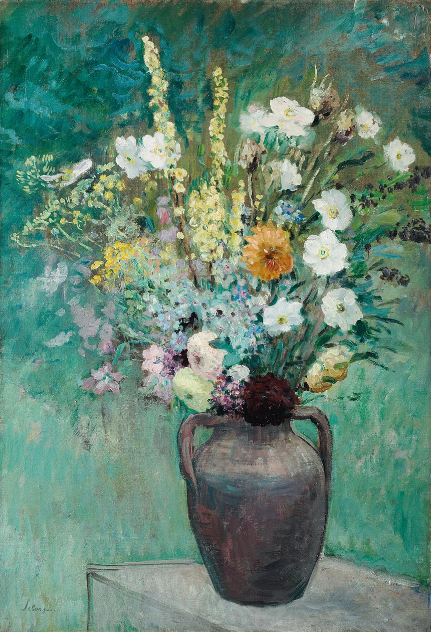 Vase med blomster, ca. 1913-1914 av Henri Lebasque