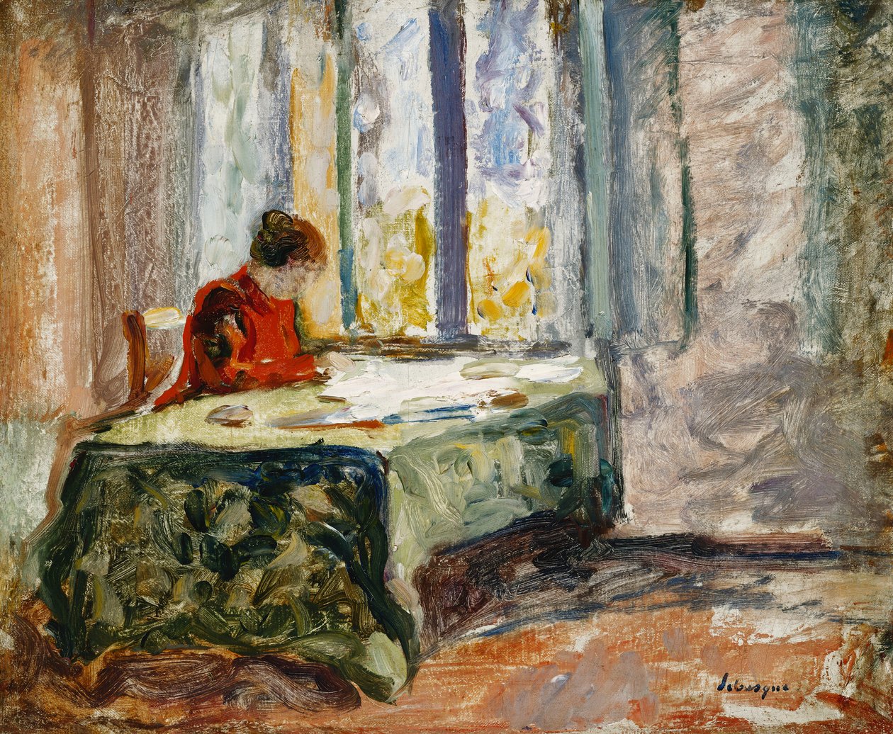 Kvinne sying; Kvinne sying, av Henri Lebasque