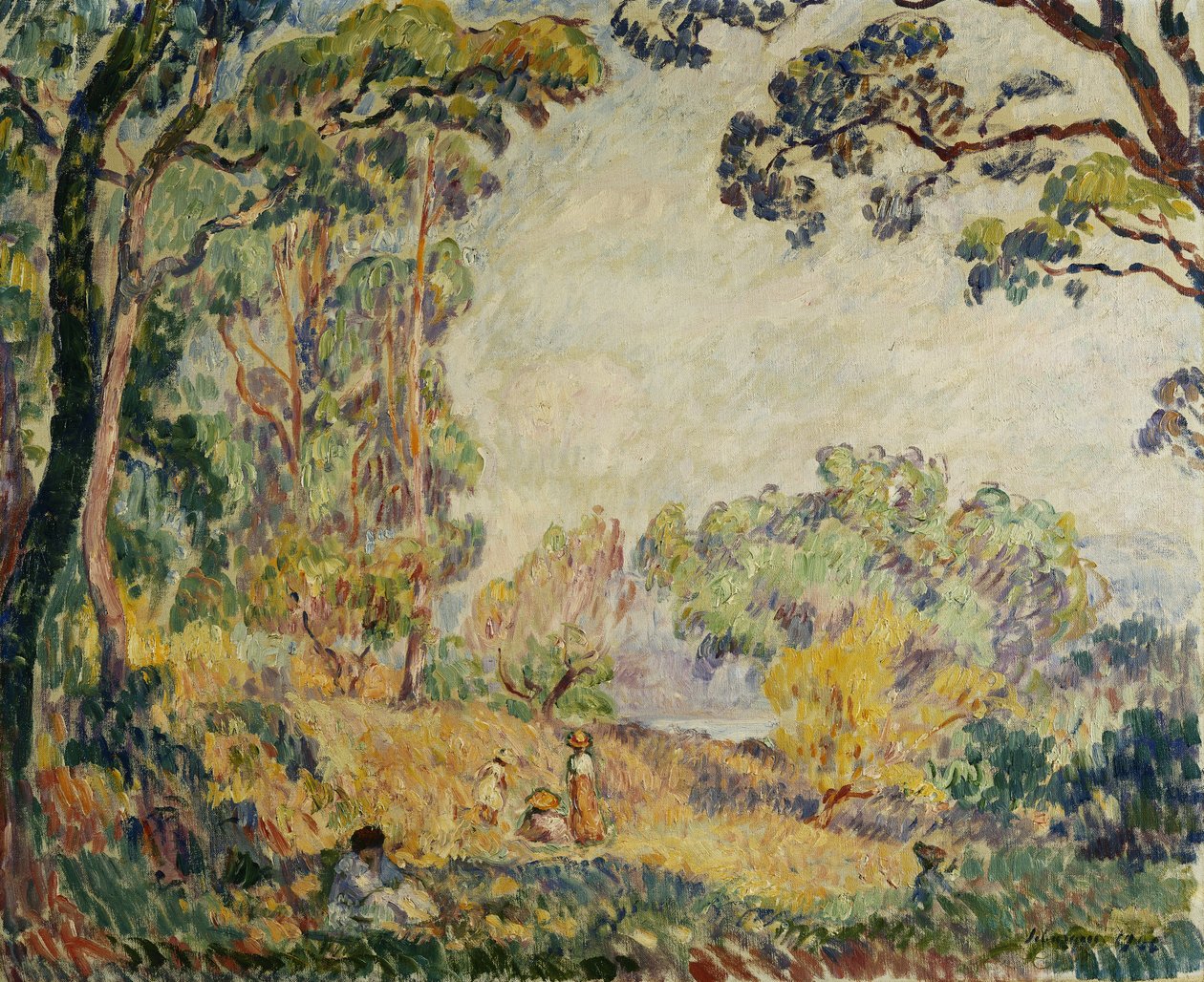 Kvinner og jenter på landsbygda; Kvinner og jenter på landsbygda, 1906 av Henri Lebasque