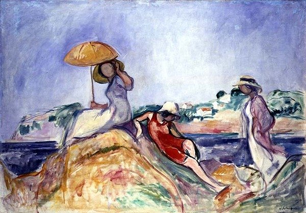 Kvinner ved havet, ca. 1910 (olje på lerret) av Henri Lebasque