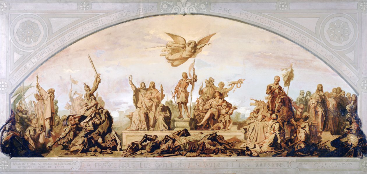 Frankrike under Capetiens, Valois and the Bourbons, 1856 av Henri Lehmann