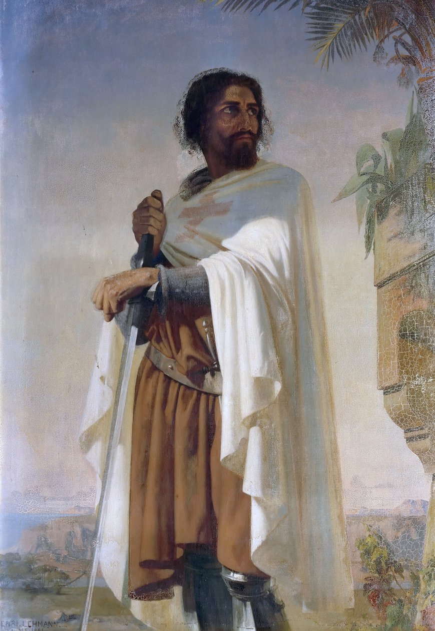 Hugues de Payens, stormester for tempelridderne av Henri Lehmann