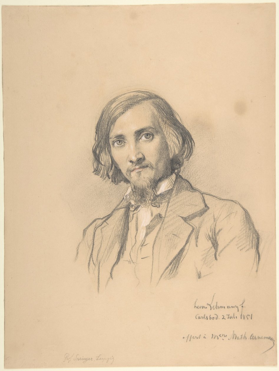 Portrett av Anton Heinrich Springer (1825-1895) av Henri Lehmann